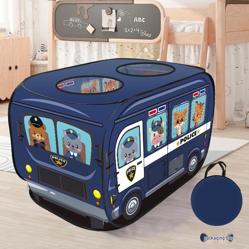 Children's Outdoor & Indoor Pop-up Play Tent - Cartoon Bus Theme