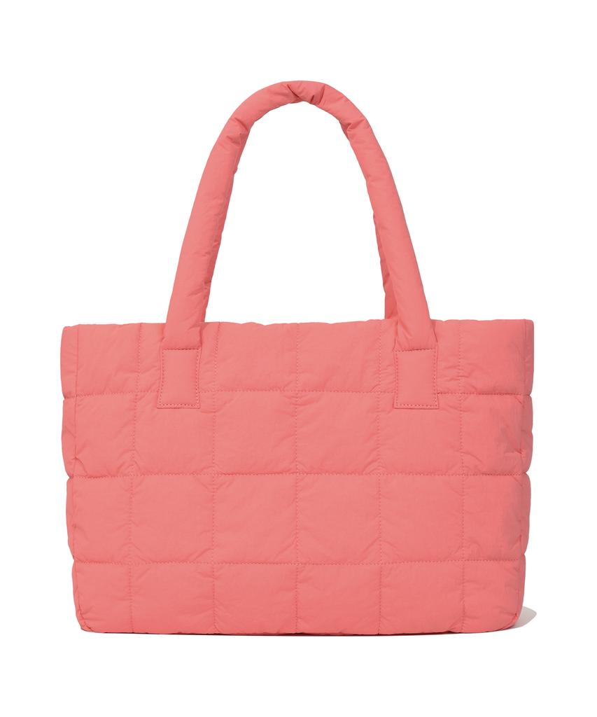 Covernat Woman Clover Heart Quilted Big Tote Bag Pink