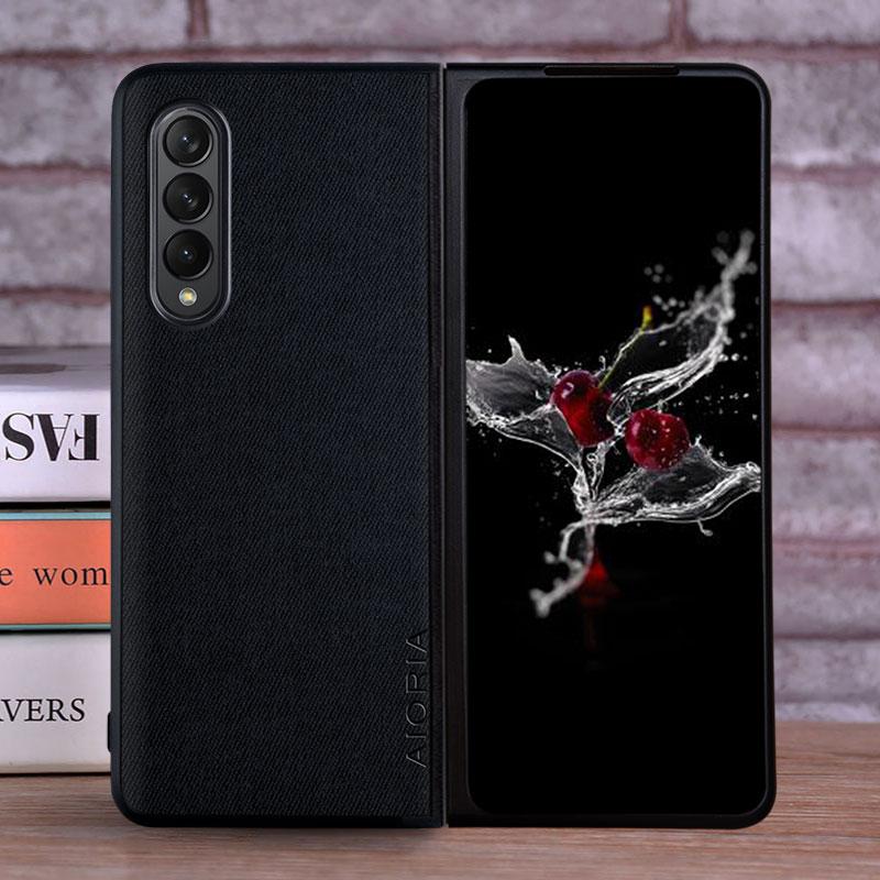 Case for Samsung Galaxy Z Fold 6 Coque Luxury Textile Leather Cover Funda for Samsung Galaxy Z Fold 6 Case Capa
