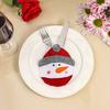 Xmas Tableware Bag Useful Delicate Lightweight Xmas Tableware Bag Cartoon Faceless Doll-Shaped Cutlery Cover Bag Christmas Tableware Holder