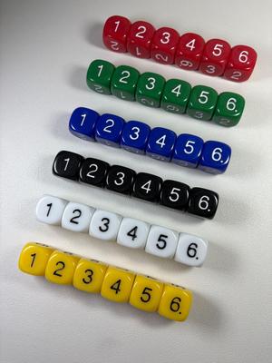 Bunte 16mm Acryl-Zahlwürfel: Runde Ecken, Einfarbig, Mehrfarbig für Brettspiele & Lehrmittel