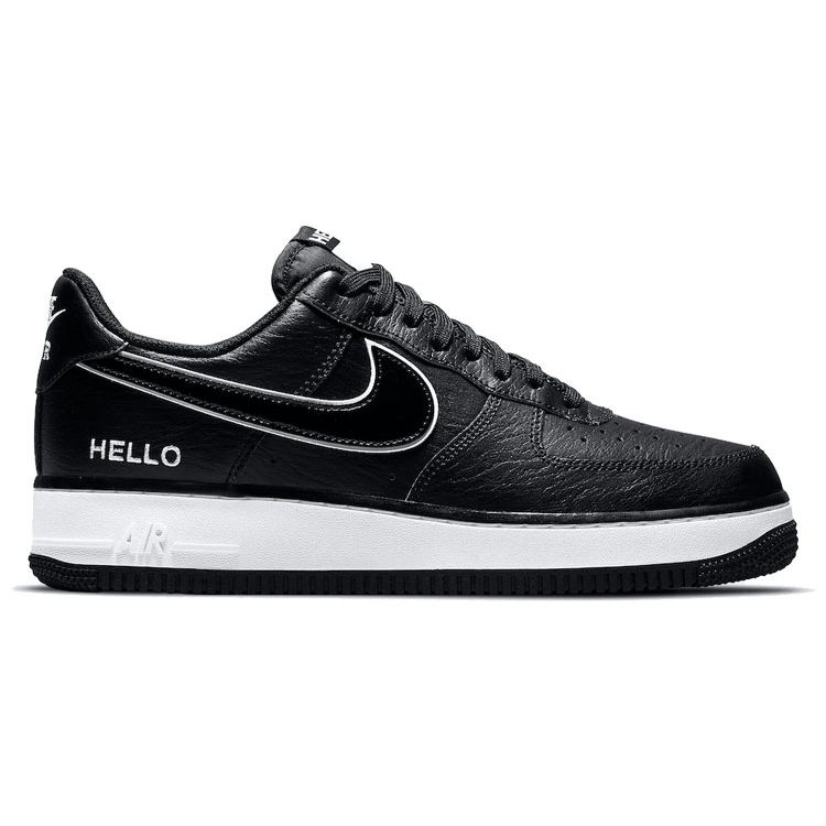 Urbanstar X Nike Air Force 1 07 LX HELLO Pack - Black Men Sneakers White CZ0327-001