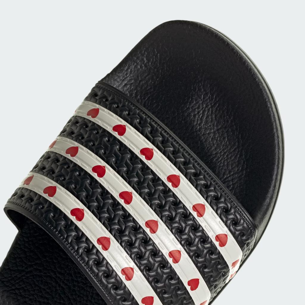KH9952 Adidas Adilette Slides Core Black Wonder White Better Scarlet (Women's)