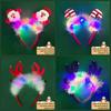 LED LED Christmas Headband Antlers Xmas Tree Snowflake Hair Band  Flashing Toy