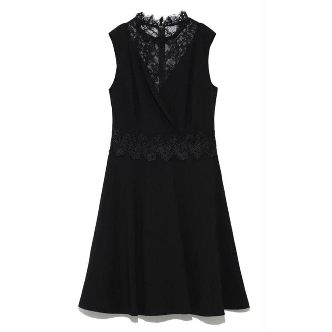 Lilybrown lace combination dress black