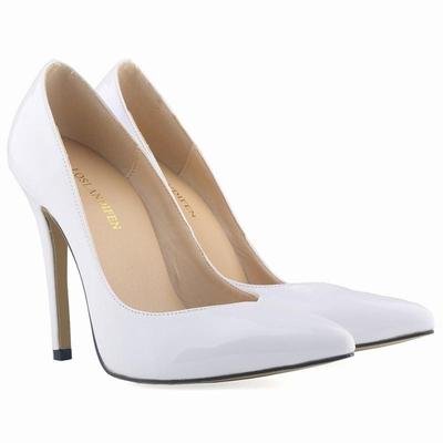 Große Damenpumps Stilettos Spitzschuh Lackleder High Heels Kleid Party Hochzeitsschuhe Dünne Absätze Basic Damenpumps
