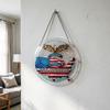4th of July Acrylic Puzzle Suncatcher, Patriotic Window Hanging Ornament, 250th Anniversary America Sun Catcher Jigsaw Puzzle Kit for Independence Day