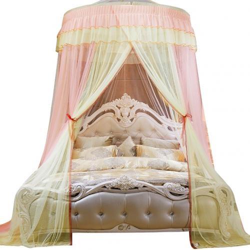 Summer New Luxury Mosquito Net Princess Elegant Bedding Curtains Dome Hanging Bedding Canopy Two-color Anti Insect Tent