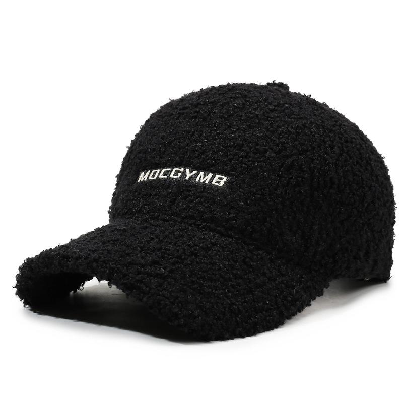Cashmere Hat Women's Autumn Winter Warm Baseball Cap Men Embroidered Letter Cap