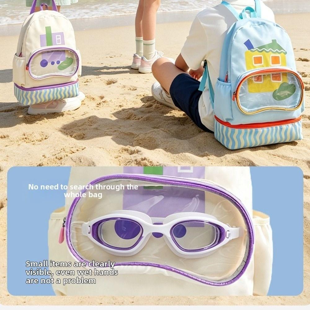 Waterproof Swim Backpack Wet Dry Separation Children's Swimming Bag Swimwear Storage
