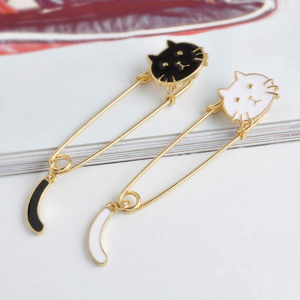 Of Iikuru Safety Pin Brooch Pin Cute Pin Brooch Cat Fashionable Accessory Pin Parts Stole Pin Handicraft Handmade Y645 [Set 10]