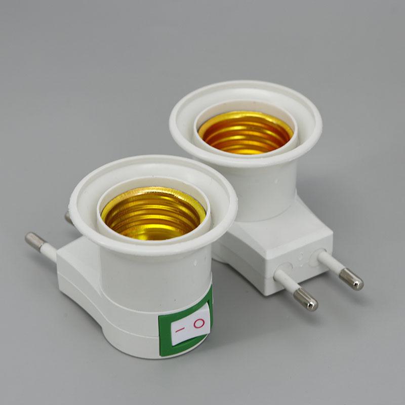 AC US AU EU UK E27 Lamp power Socket Adapter with on/off Switch Plastic Standard Screw-in holder Outlet Converter Bulbs Home