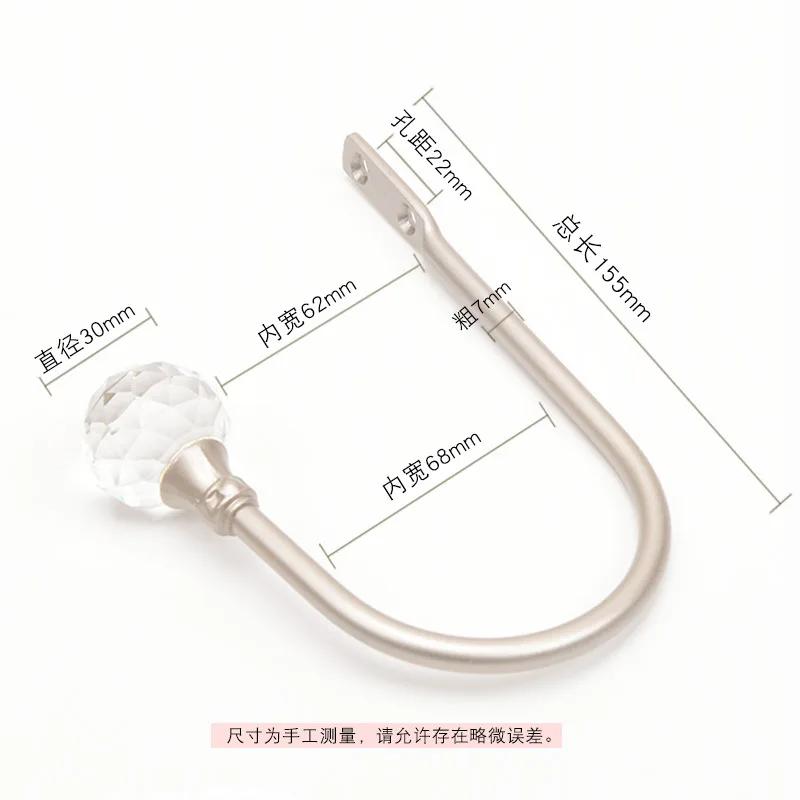 1pc Large Stylish Curtain Hold Back Metal Tie Tassel Arm Hook Loop Holder U Shaped Round Window Wall Decoration Hanger 2024 LS
