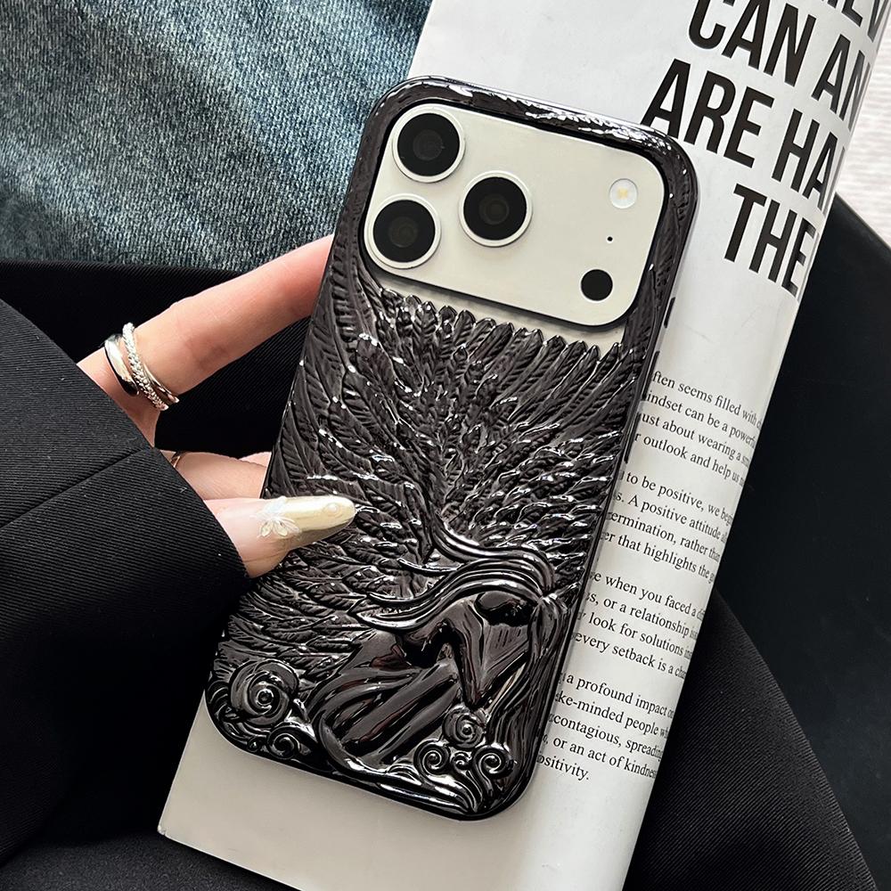 

Электролитическое 3D-чехол-крыло ангела для iPhone 17 16 15 14 13 12 Pro Max Ударопрочный Мягкий ТПУ Задняя крышка iPhone17