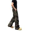 American Street Multi-pocket Camouflage Overalls Men and Women Teenagers Design Feeling Pleated and Thin Straight Casual Pants