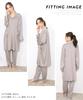 ON NISHIKI Maternity Long Sleeves with Nursing Powder Stretch Front Long Adjustable Waist Nursing Wear Pajamas, Opening, Fabric, Wrinkle-Resistant,