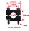 Double Hole Aluminum Alloy Tube Clamp - Air Line Panel Bracket for 1/4, 3/8, 1/2 Inch