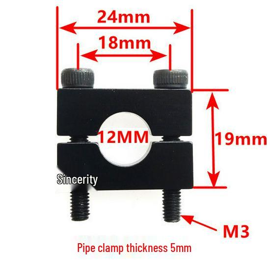 Double Hole Aluminum Alloy Tube Clamp - Air Line Panel Bracket for 1/4, 3/8, 1/2 Inch