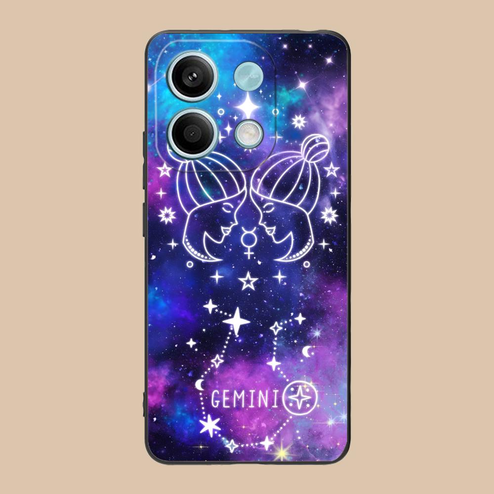 Zodiac Sign Gemini Mobile Phone Case for POCO M7 M6 M5 M4 M3 X7 X6 X5 X4 X3 Pro GT 5G Colorful Printing Cover Pretty Luxury