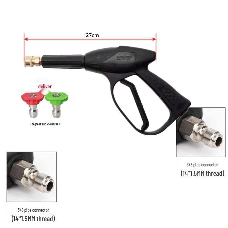 High-Pressure Car Wash Water Gun with Quick-Connect Nozzle