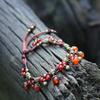 Original Woven Agate Anklet Women's Retro Bohemian Fruit Bell Fringed Pendant Anklet