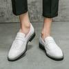 FashionMen Dress ItalianLeather Shoes Slip on Fashion Men Business Leather Moccasin Glitter Formal Male Shoes Pointed Toe Shoes Men2024