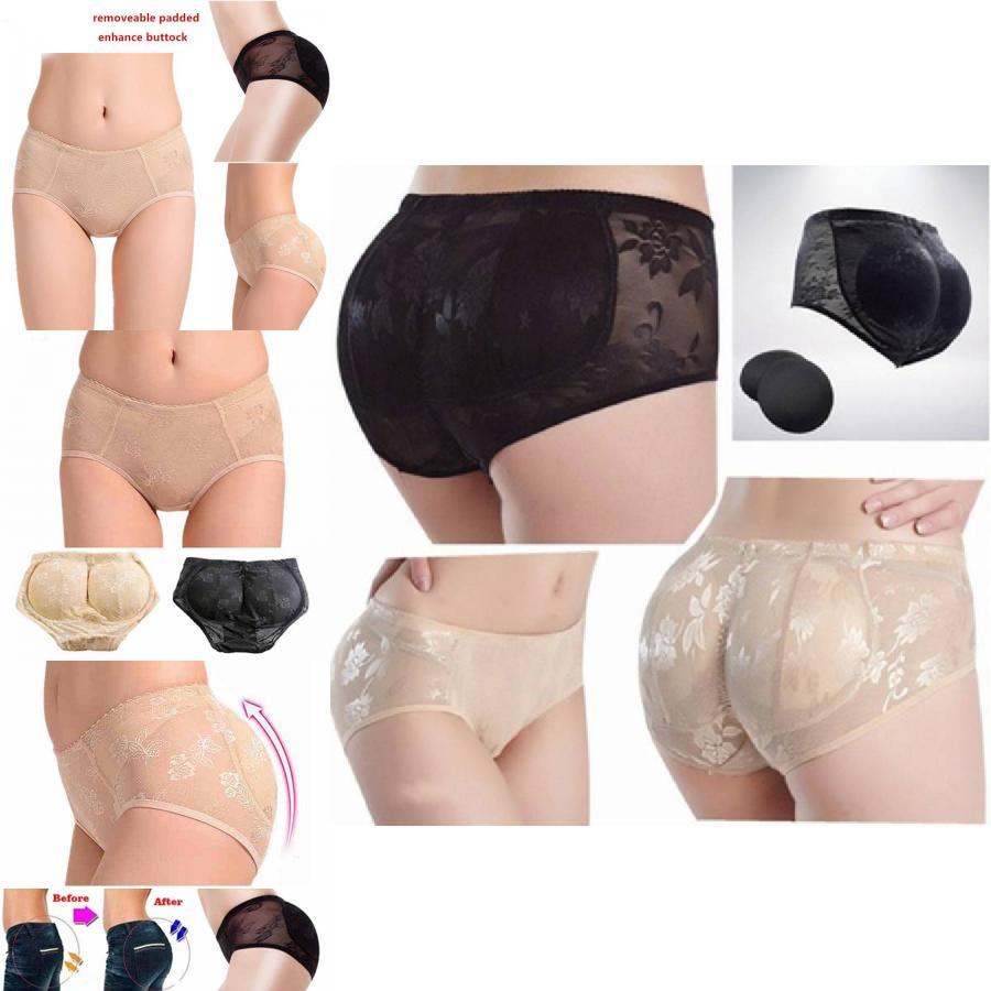 Breathable Padded Butt Lifting Panties Lace Seamless Hip Enhancer For Women