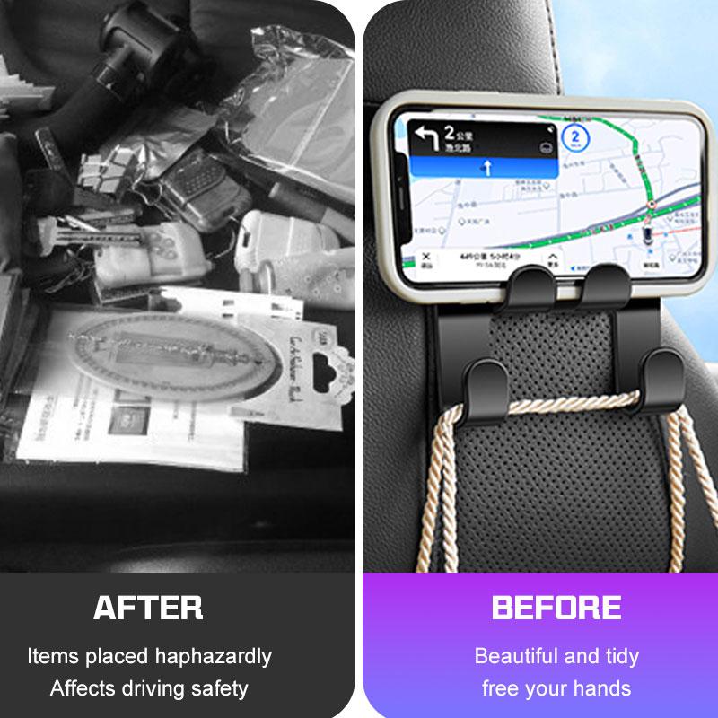 Car Headrest Hook Car Seat Double Head Hooks For Suzuki SWIFT SX4 Liana Aerio Jimny Samurai Amagatarai Grand Mobile Phone Holder