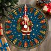 2D Flat, 1pc 1pc Christmas Tree Skirt with Santa Claus Base Cover - Farmhouse Suitable for Xmas Party, New Year Decorations, Green Cover for, Holiday 