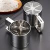 Flour Sifter Stainless Steel Fine Mesh Hand Press Flour Sifter Cup for Baking Flour Powder Sugar