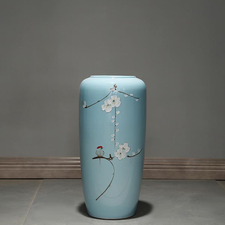 Large Retro Ceramic Floor Vase for Creative Dried Flower Arrangements In Living Room