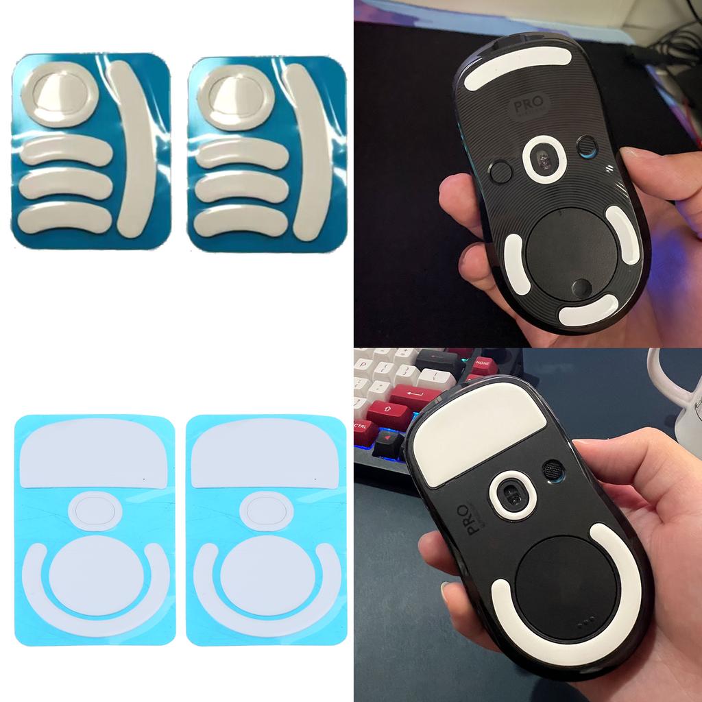 2Set Mouse Feet Mouse Skates Stickers Pad Rounded Glides Curved Edges Replacement for GPXS GPW Mouse