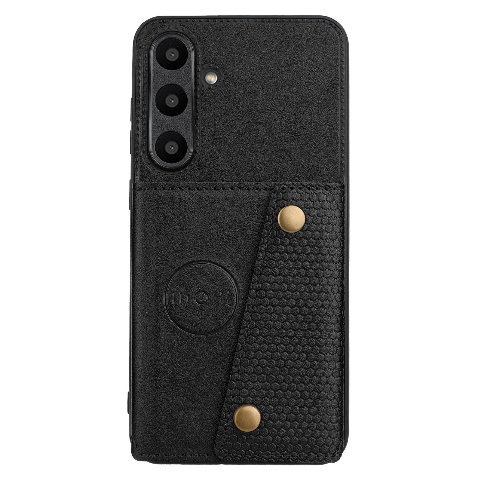 

For Samsung Galaxy A36 5G Case with Card Slots Kickstand Leather+TPU Phone Cover Grey