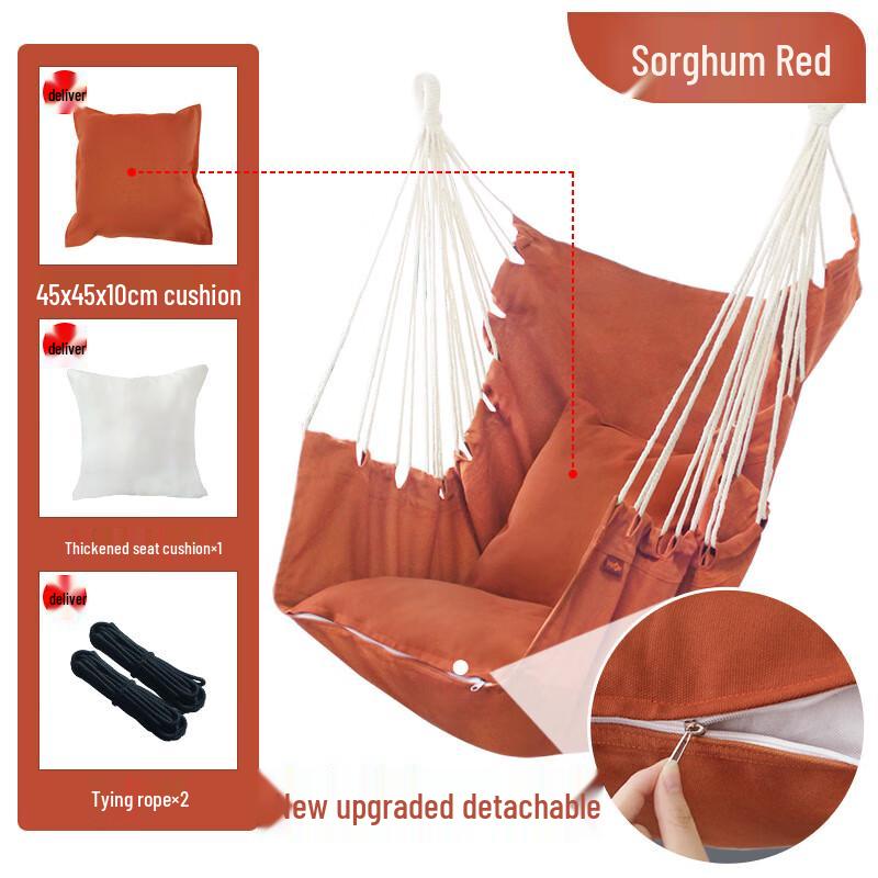 Adult Rainbow Hanging Chair with Thickened Pillow