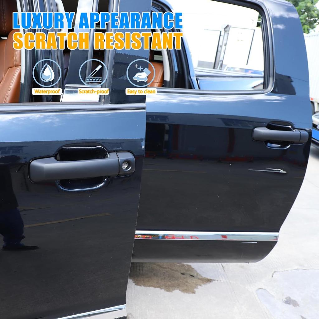 LLKUANG Car Exterior Door Handle Cover Fit for Toyota Tundra 2007-2021 Sequoia 2008-2020,Door Handle Cover Outside Door Handle Protector Shell