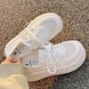 With skirt mesh breathable new summer thin mid-heel board shoes milk Huhu casual shoes