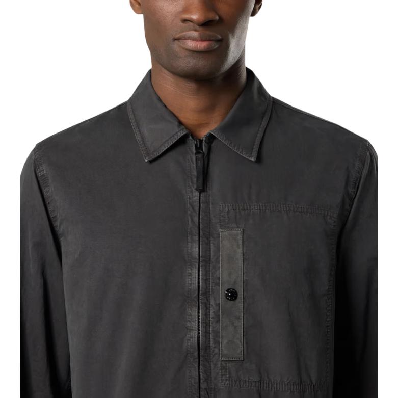 STONE ISLAND Washed Vintage Zip Jacket Men Jackets Carbon-Black K1S151200032S00WN-V0165