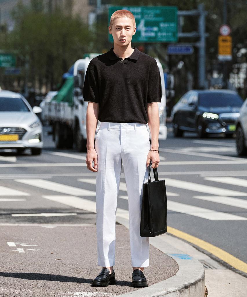 STCO Diems Honeycomb Open Collar Knit Black (Classic Fit)_Dktwb13Csb