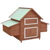 VidaXL Chicken Coop Moka and White 152x96x110 Cm Solid Fir Wood