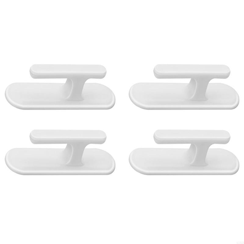 62KD 4Pcs Safety Blind Pull Cord Winder Window Blind Cord Wrap Cleats Curtain Drapery Shade String Holder Adhesive Hooks
