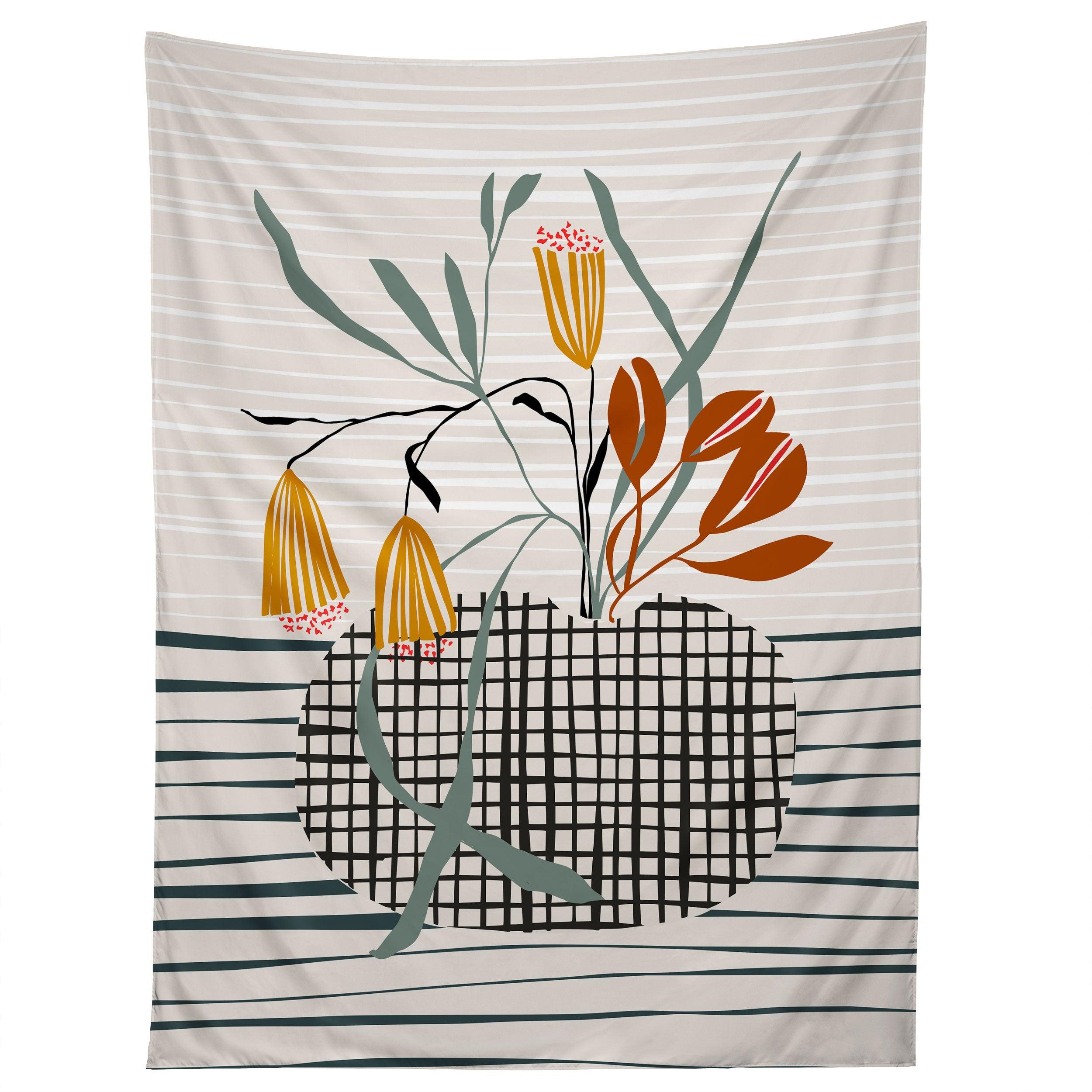 MIDCENTURY PLANT POT tapestry 75x100