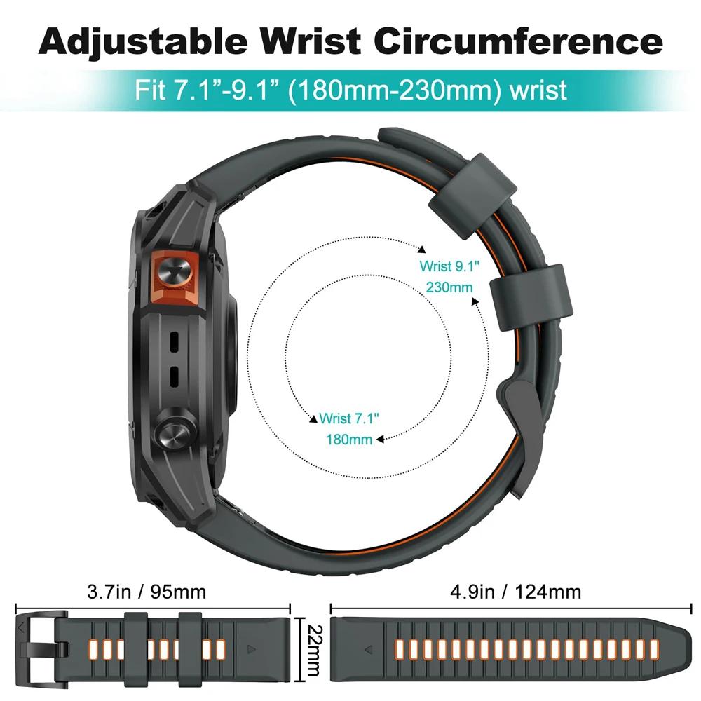 Sport Silicone Band For Garmin Fenix E 8 47mm 51mm 7 7X Bracelet For Garmin Enduro 3/Epix Gen Pro QuickFit 22mm 26mm Watch Strap