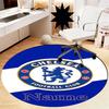 Custom Name Chelsea Football Club Printed Round Rug Carpet Chair Rug Area Rug Entryway Doormats,for Office Chair Living Room Bedroom Kitchen Room.