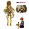 661 Golden Titan Time Man Toilet Man Building Blocks Compatible With Lego Mrs. Tv And Computer Man