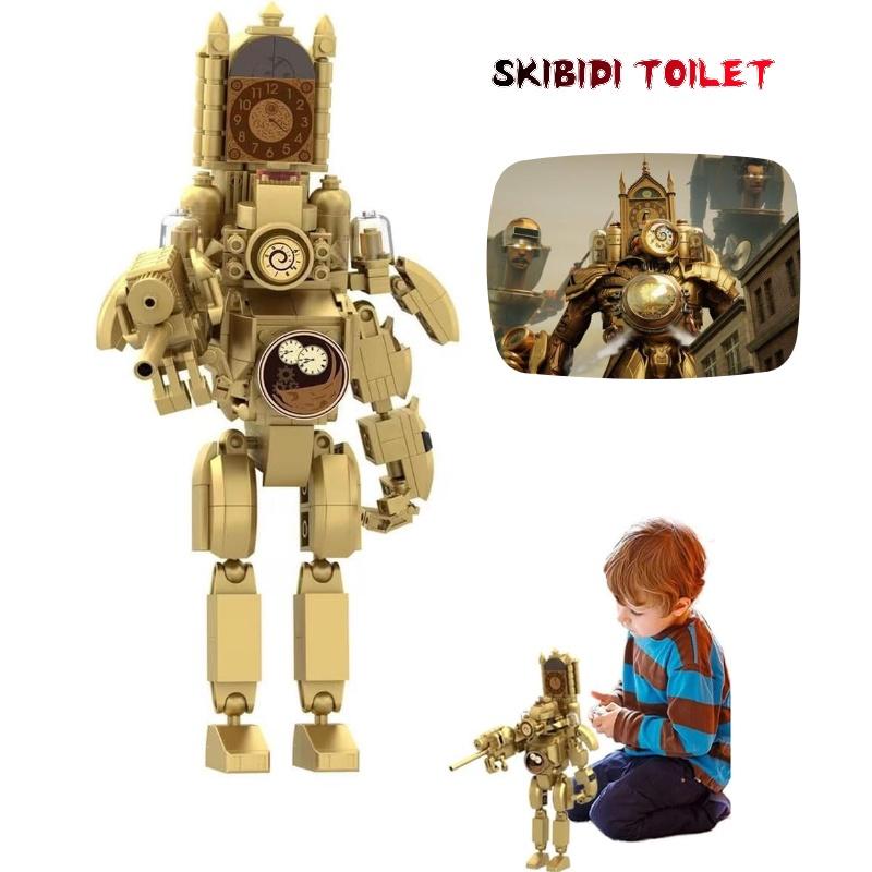 661 Golden Titan Time Man Toilet Man Building Blocks Compatible With Lego Mrs. Tv And Computer Man