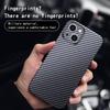 RIZZ Real Carbon Fiber iPhone 15 Case Slim Thin Skin Friendly Feeling Aramid Fiber Phone Case for Men Support Wireless Charging Drop Protection (for
