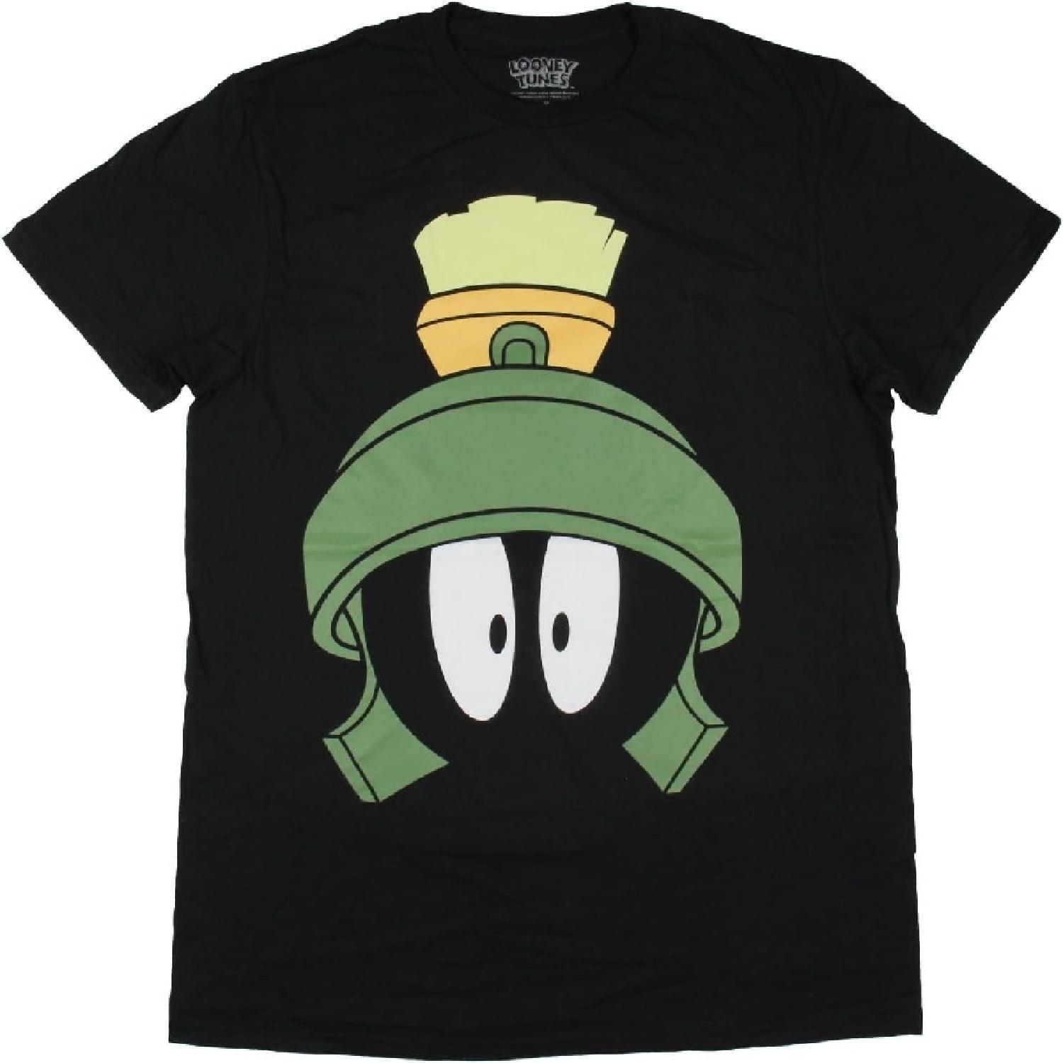 Looney Tunes Men s Marvin The Martian Big Face Adult Graphic Print Costume T-Shirt S