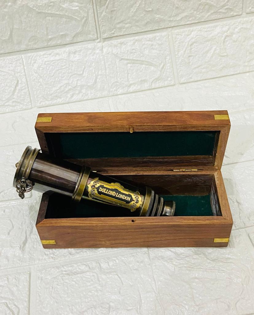 Brass Telescope Dolland London 16" Antique Telescope for Kids, Adults Gift for Birthday, Son, Father, Mom, Scout, Husband Gift