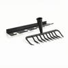 Heavy Duty Soil Rake Versatile Garden Cultivator Steel Tine Orchard Farming Landscaping Garage Tool