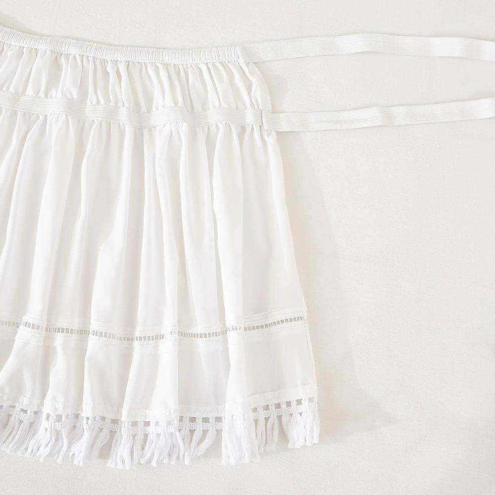 Practical Elastic White Fringed Bed Skirt Ruffled Dust-proof Under-bed Covering Skirt Stretchable Romantic Bed Cover Hotel